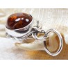 Wisiorek srebrny z bursztynem, handmade 614-11