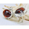 Spinki srebrne z bursztynem, handmade 814-92