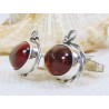 Spinki srebrne z bursztynem, handmade 814-92