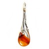 Wisiorek srebrny z bursztynem, handmade 622-22