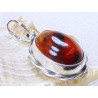 Wisiorek srebrny z bursztynem, handmade 614-15