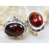 Spinki srebrne z bursztynem, handmade 814-100