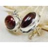 Spinki srebrne z bursztynem, handmade 814-100