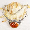 Naszyjnik Srebro z Bursztynem, handmade 753-2