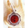 Wisiorek srebrny z bursztynem, handmade 613-26