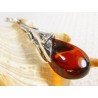 Wisiorek srebrny z bursztynem, handmade 622-30