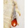 Wisiorek srebrny z bursztynem, handmade 622-30