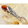 Wisiorek srebrny z bursztynem, handmade 622-30