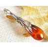 Wisiorek srebrny z bursztynem, handmade 622-30