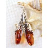 Kolczyki srebrne z bursztynem, handmade 210-87