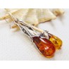 Kolczyki srebrne z bursztynem, handmade 210-101