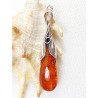 Wisiorek srebrny z bursztynem, handmade 640-22