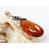 Wisiorek srebrny z bursztynem, handmade 640-22