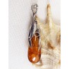 Wisiorek srebrny z bursztynem, handmade 640-22