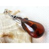Wisiorek srebrny z bursztynem, handmade 640-23