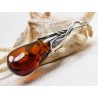 Wisiorek srebrny z bursztynem, handmade 640-23