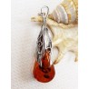 Wisiorek srebrny z bursztynem, handmade 640-23