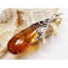 Wisiorek srebrny z bursztynem, handmade 640-24