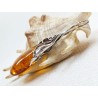Wisiorek srebrny z bursztynem, handmade 640-24