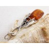 Wisiorek srebrny z bursztynem, handmade 640-24
