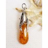 Wisiorek srebrny z bursztynem, handmade 640-26