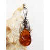 Wisiorek srebrny z bursztynem, handmade 640-27