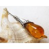 Wisiorek srebrny z bursztynem, handmade 620-334