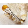 Wisiorek srebrny z bursztynem, handmade 620-334