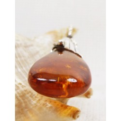 Wisiorek srebrny z bursztynem, handmade 620-335