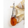 Wisiorek srebrny z bursztynem, handmade 620-336
