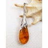 Wisiorek srebrny z bursztynem, handmade 620-338