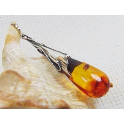 Wisiorek srebrny z bursztynem, handmade 620-340