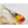 Wisiorek srebrny z bursztynem, handmade 620-340