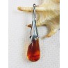 Wisiorek srebrny z bursztynem, handmade 620-340