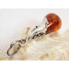 Wisiorek srebrny z bursztynem, handmade 620-511