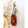 Wisiorek srebrny z bursztynem, handmade 620-512