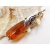 Wisiorek srebrny z bursztynem, handmade 620-512