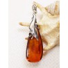 Wisiorek srebrny z bursztynem, handmade 620-512