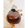 Wisiorek srebrny z bursztynem, handmade 610-117