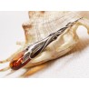 Wisiorek srebrny z bursztynem, handmade 610-117