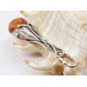 Wisiorek srebrny z bursztynem, handmade 610-117