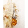Wisiorek srebrny z bursztynem, handmade 620-342