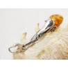 Wisiorek srebrny z bursztynem, handmade 620-342