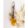 Wisiorek srebrny z bursztynem, handmade 620-342