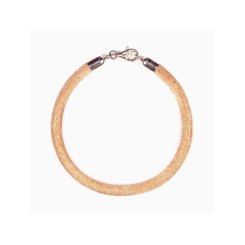 Bransoletka, rzemień, skóra naturalna, srebro 5807-2