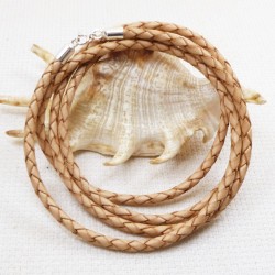 Bransoletka, rzemień, skóra naturalna, srebro 5887-1
