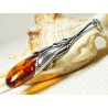 Wisiorek srebrny z bursztynem, handmade 640-10