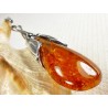 640-20 Wisiorek Srebro z Bursztynem -HAND MADE-