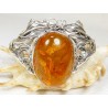 Bransoletka srebrna z bursztynem, handmade 540-33