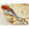 640-20 Wisiorek Srebro z Bursztynem -HAND MADE-